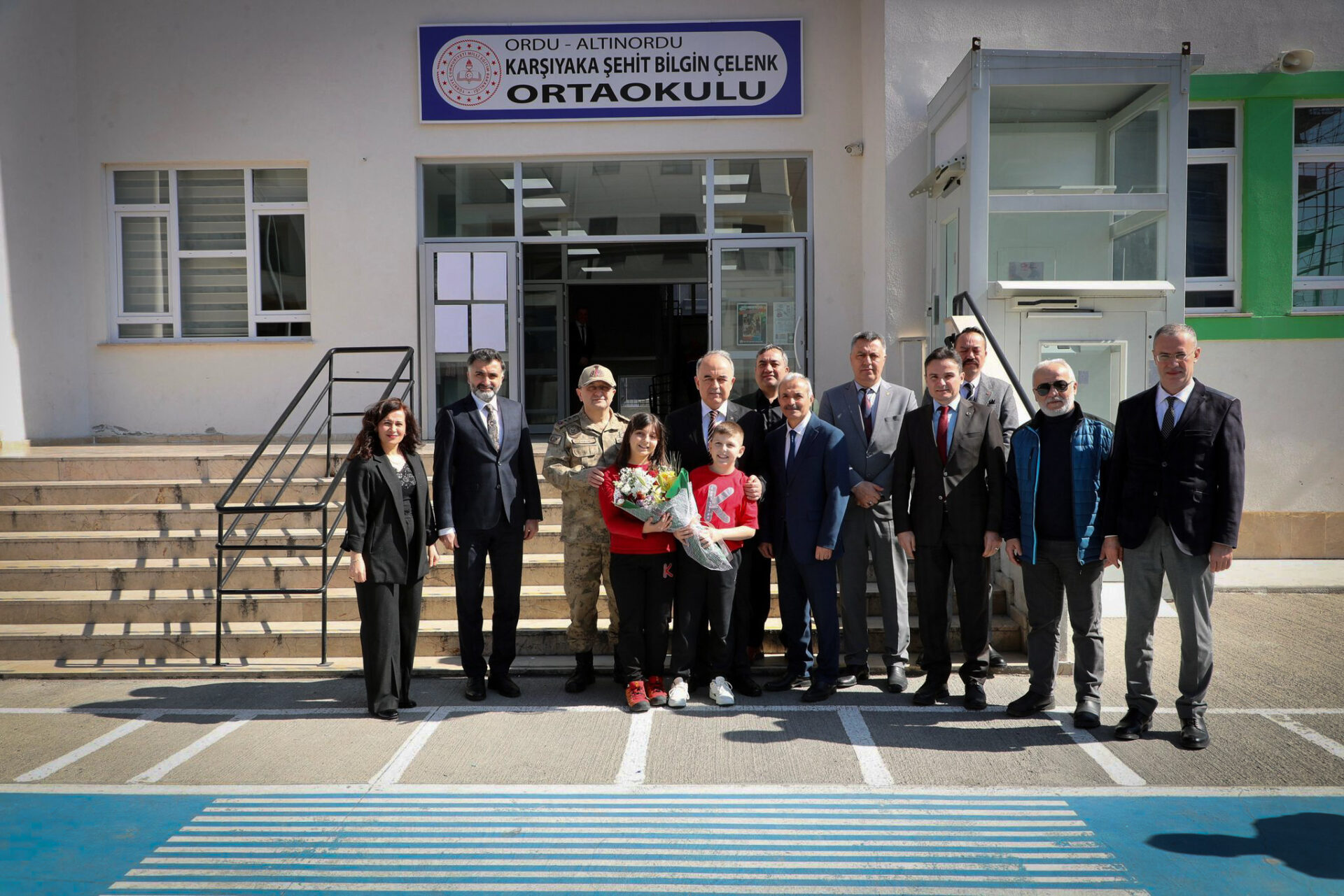 Altınordu Karşıyaka Ortaokulu’na Şehit Bilgin Çelenk isminin verilmesi töreni